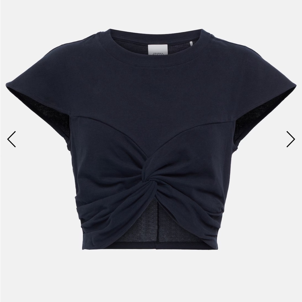 Isabel marent Zineae cotton jersey crop top